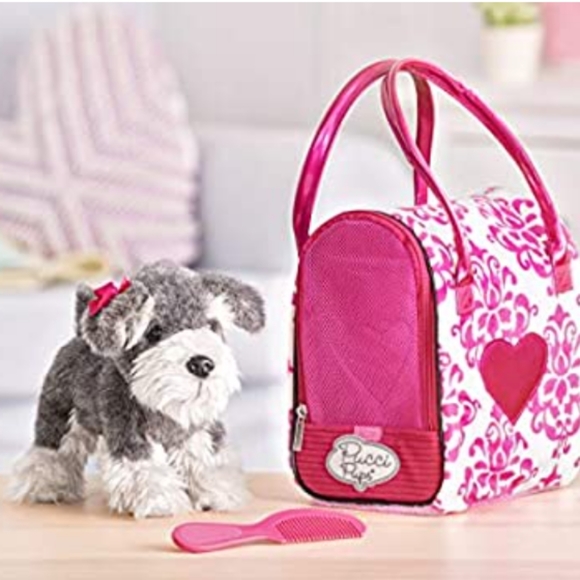 Pucci Pups Pink and White Plush Bag - Picture 2 of 7